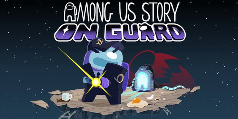 Official Steam capsule art for Among Us Story: On Guard, showing the single-player detective spin-off from Innersloth.