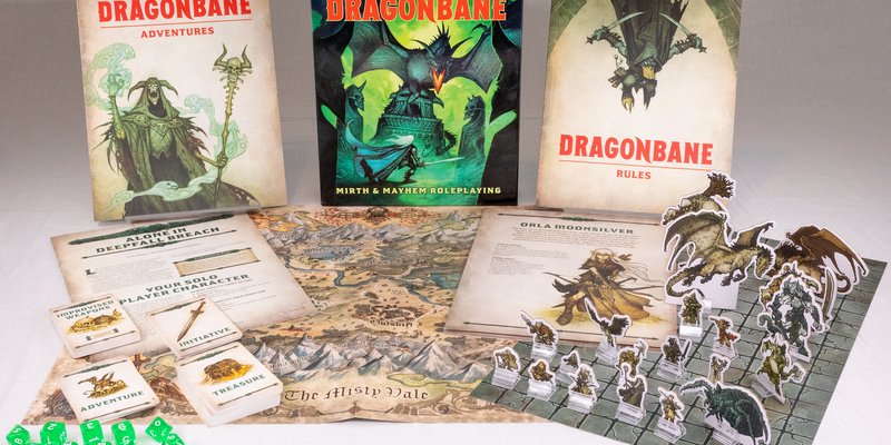 Official Free League product image for the Dragonbane tabletop RPG core set.