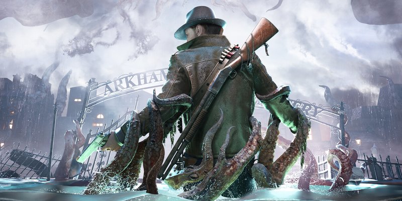 Official Steam hero art for The Sinking City 2 showing its flooded Lovecraftian horror setting.