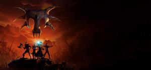 Official Gothic 1 Remake key art showing the Colony under a dark fantasy sky.