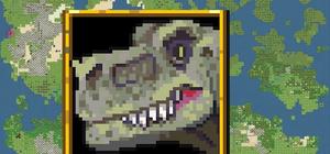 Official Dwarf Fortress Dino Update trailer image showing prehistoric creatures in the game pixel art style.