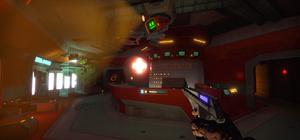 Official RetroSpace gameplay screenshot showing the disco-punk space station Aurora 5.